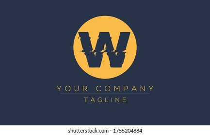 Letter W Logo Design, Distorted Vector W