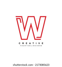 
Letter W logo design with elegant and luxurious style. Red line shape. suitable for Business Logo, Technology, company, etc. Logo Template Elements. initial letter W logo. W design