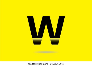 Letter W logo design in a luxurious and elegant style. suitable for business logo, company logo, product label, technology, etc. vector letter W. initial letter W . design