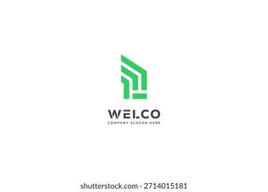 Letter W logo design in a moden geometric style
