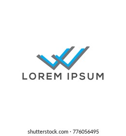 Letter W logo design . Modern logo . idea