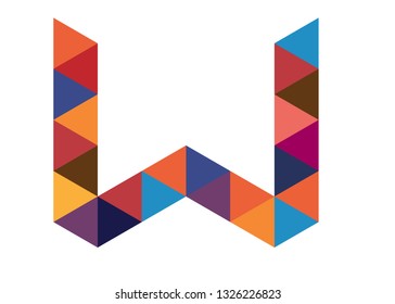 Letter w - Logo Design, Multicolored w Icon design