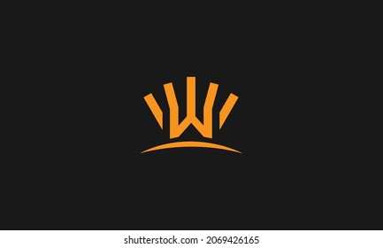 LETTER W LOGO DESIGN WITH NEGATIVE SPACE EFFECT FOR ILLUSTRATION USE