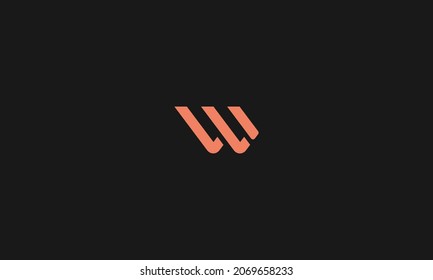 LETTER W LOGO DESIGN WITH NEGATIVE SPACE EFFECT FOR ILLUSTRATION USE