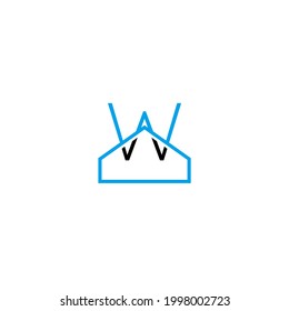 letter W logo design, real estate design, minimal and simple design 