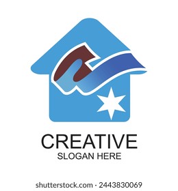 Letter w logo design simple concept Premium Vector
