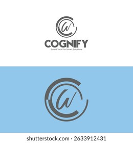 Letra W Diseño de logotipo para marca tecnológica