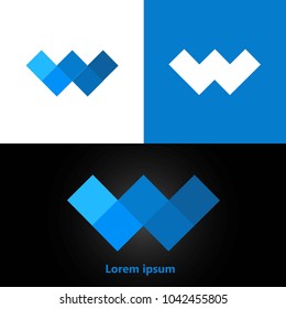 letter W logo design template element. vector logotype