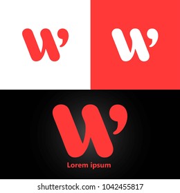 letter W logo design template element. vector logotype