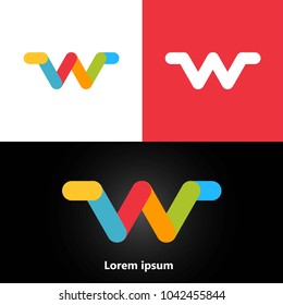 letter W logo design template element. vector logotype