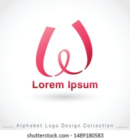 Letter W Logo Design Template isolated on white background : Vector Illustration