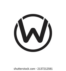 Letter W logo design template vector, initial, monogram