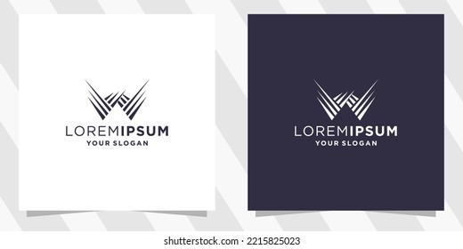 letter w logo design template