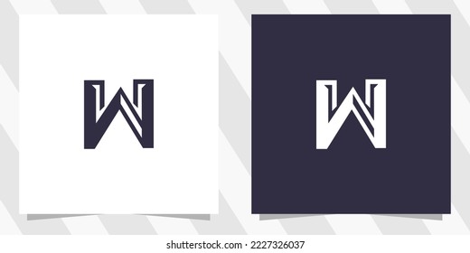plantilla de diseño de logotipo de letter w