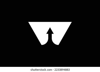 Letter W Up Logo Design Template