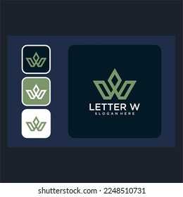 letter w logo design template