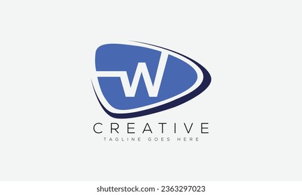 Letter W logo design template vector illustration.