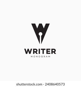 Letter W logo design template. Vector illustration.