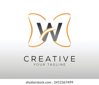 Letter W logo design template