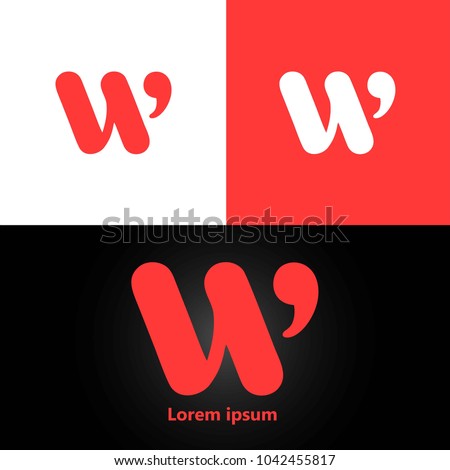 letter W logo design template element. vector logotype