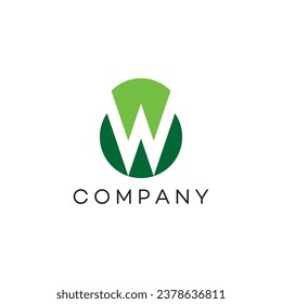 Letter w logo design typography