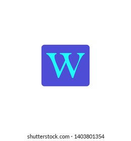 letter W logo design vector