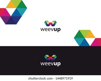 Letter W logo design vector. Colorful letter W logo vector template. Letter W logo. Digital letter W vector.