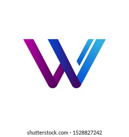 Letter W logo design - Vector