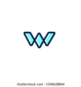 letter w logo design vector