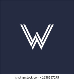 letter W logo design vector icon template