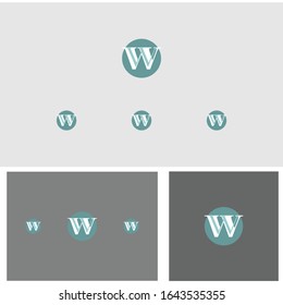 letter w logo design vector icon