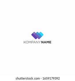 Letter W logo design vector stock