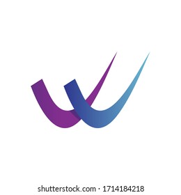 Letter w logo design vector