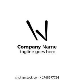 letter w logo design vector illustration