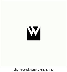 Logo de la letra W. W Vector de diseño de letras con ILUSTRACIÓN DE CONCEPTO BLANCO Y NEGRO 
