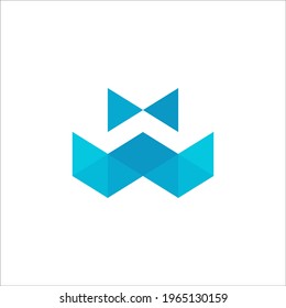 letter W logo design vector sign