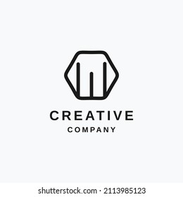 Letter w logo design vector flat icon