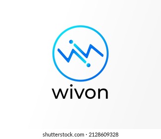 letra w con vector de diseño del logotipo I