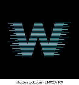 Letter W logo design vector template, fast speed technology moving, quick energy symbol. This logo is suitable for digital, techno.