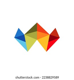 letter W logo design vector sign