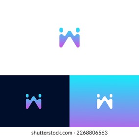 Letter W Logo Design Vector Illustration Design Editable Resizable EPS 10. Technology W logo.