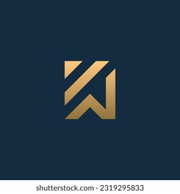 Letter W logo design vector with modern creative idea concept