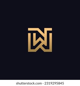 Vector de diseño de logotipo de letra W con concepto de idea creativa moderna