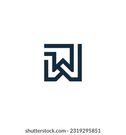 Vector de diseño de logotipo de letra W con concepto de idea creativa moderna