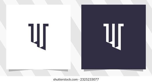 vector de diseño de logotipo de letra w
