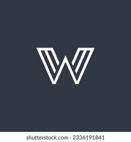 Letter W logo design vector idea with modern concept