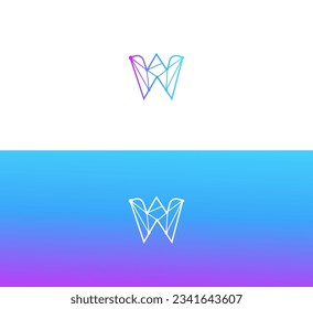 Letter W Logo Design Vector Illustration Design Editable Resizable EPS 10. Technology W letter logo.