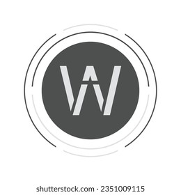 vector de diseño de logotipo de letra w