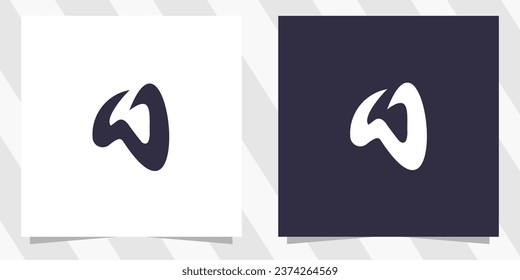 vector de diseño de logotipo de letra w