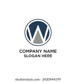 letter w logo design vector 